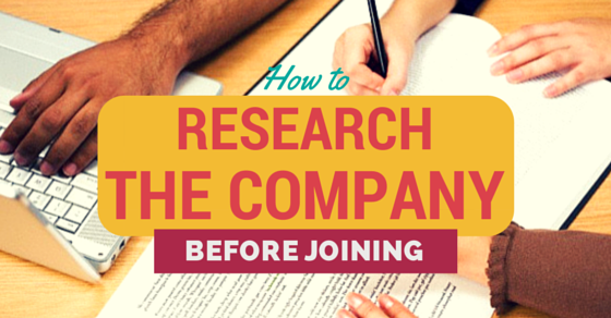 research the company