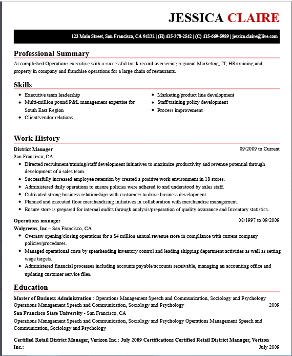 Professional Resume