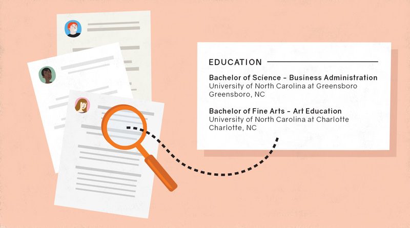education on resume